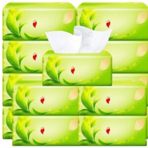 10-Pack Green Facial Tissues